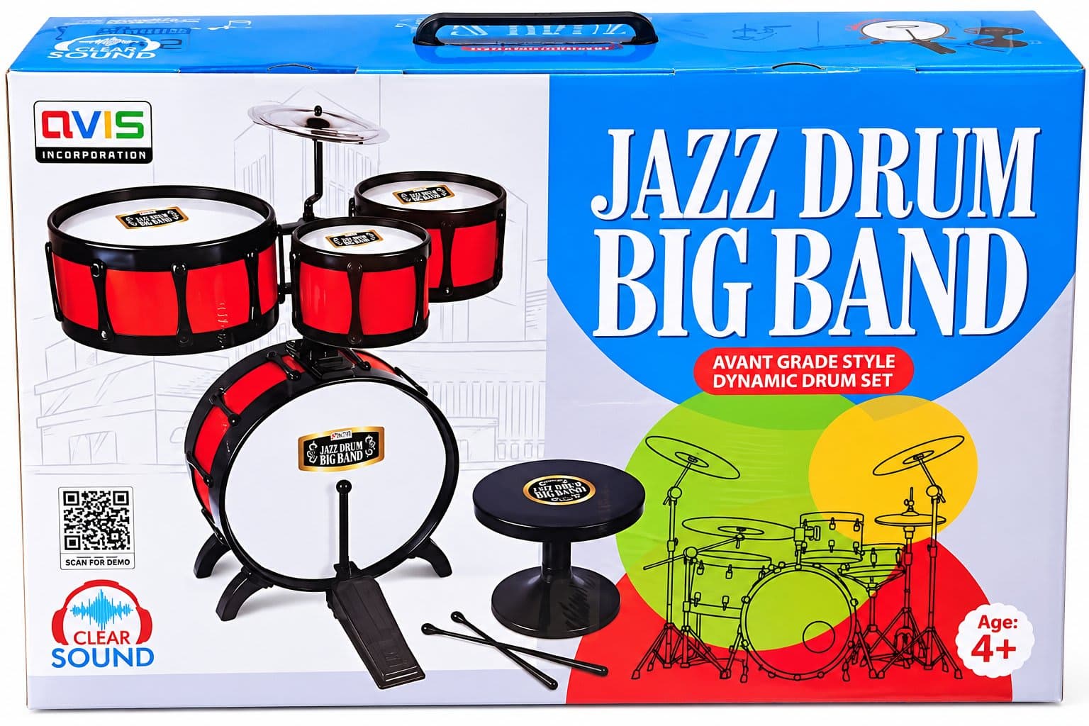 🥁 Jazz Drum Big Band – Kids Musical Drum Set