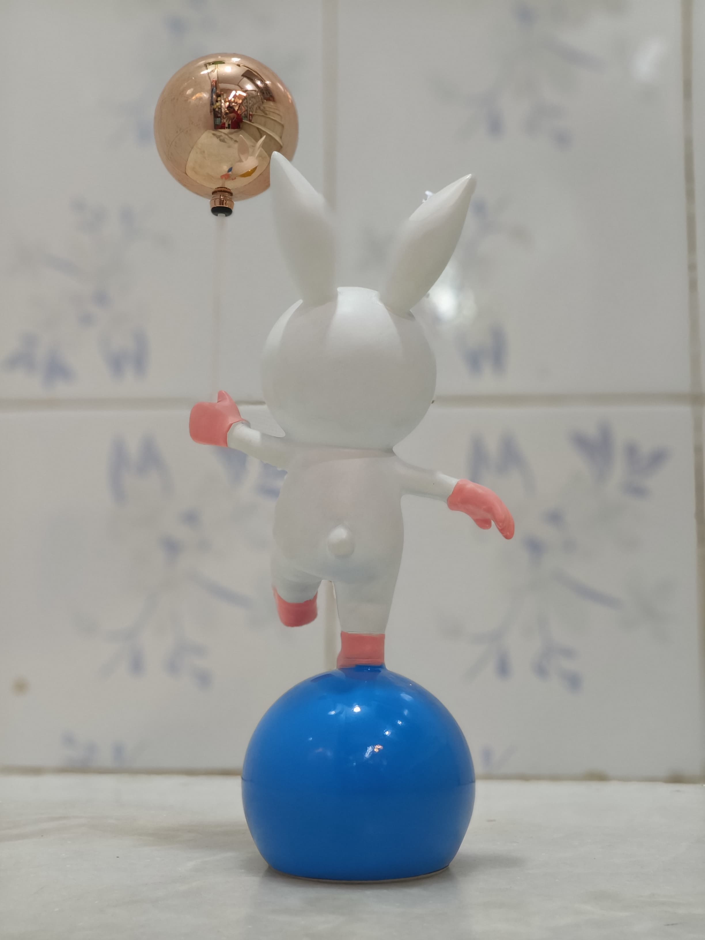 Astronaut Bunny Balancing Sculpture 🚀🐰